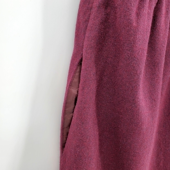 Urban Outfitters Kimchi Blue Wool Blend Burgundy Open Back Dress - Picture 5 of 10